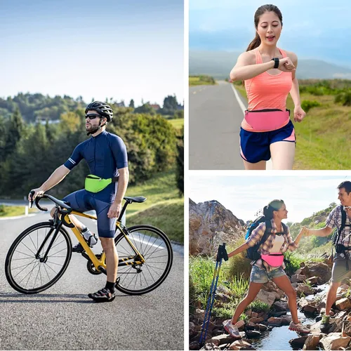 Vista 7 de FRIUSATE Riñonera de neón de los años 80 y 90, bolsa de cintura ligera ajustable para viajes, correr, ciclismo, entrenamiento, fiesta rave