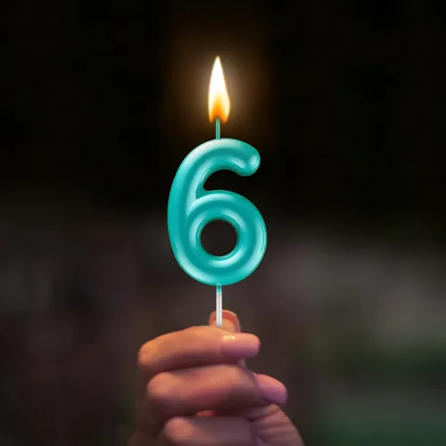 Vista 3 de Vela azul número 4 feliz cumpleaños número 3D velas para cumpleaños pastel decoración fiesta boda aniversario celebración suministros