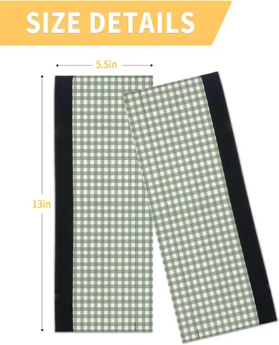 Vista 6 de Juego de 2 fundas para manijas de puerta de refrigerador verde salvia para lavavajillas, microondas, horno, nevera, estufa, electrodomésticos