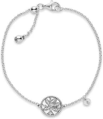 Vista 3 de PANDORA Jewelry - Pulsera de circonita cúbica con diseño de árbol genealógico brillante en plata de ley Metal Esmalte