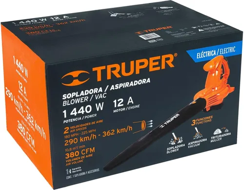 Vista 5 de TRUPER SOPLA-1440 Soplador/aspiradora eléctrica 1.440W, con colector de bolsas