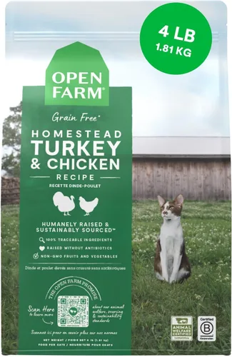 Vista 15 de Open Farm, Alimento seco para gatos sin granos, croquetas altas