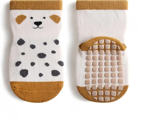 Vista 9 de Calcetines para bebé, antideslizantes, mezcla de algodón, elásticos, unisex para niños y niñas, de 0 a 5 años (paquete de 2 pares)