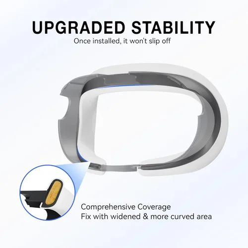 Vista 4 de APEXINNO VR Silicone Face Pad Cover for Meta Quest 3 Original Headset Accessories, VR Face Cushion Pad Mask for Oculus Quest 3 Headset Face Pad