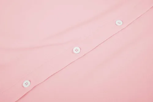 Vista 4 de Aoysky Camisetas de gran tamaño para mujer, con botones, manga larga, cuello en V, blusa holgada y fluida