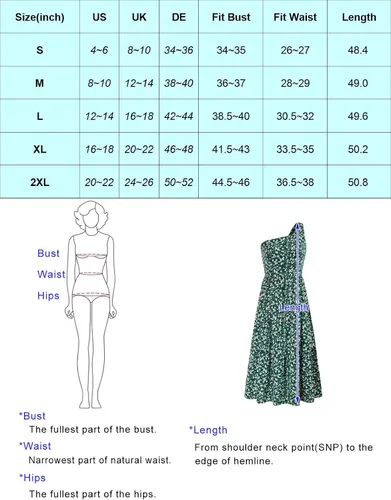 Vista 3 de GRACE KARIN Vestidos de un hombro para mujer, bohemio, vestido floral de verano, vestido de playa con vuelo, vestido midi para fiesta