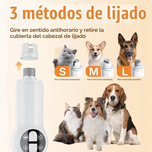 Vista 6 de Mcbazel Cortadora de uñas y microprecisión 2 en 1 para mascotas, multifuncional, recargable, con luz LED, para patas, ojos, orejas, glúteos