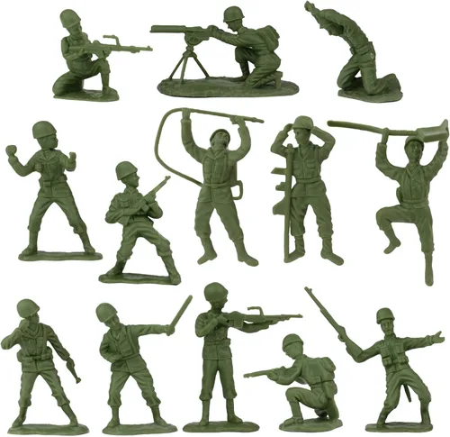 Vista 3 de BMC Toys - Soldados de plástico de la Segunda Guerra Mundial, invasión de Normandía, 114 piezas en caja