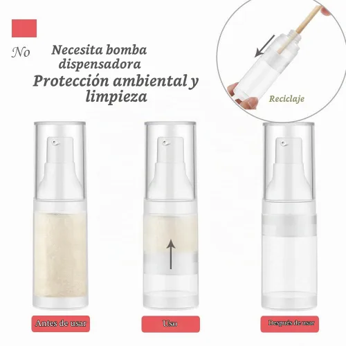 Vista 5 de Mild East Botella de bomba sin aire estéril de 3 piezas de 0.7 fl oz