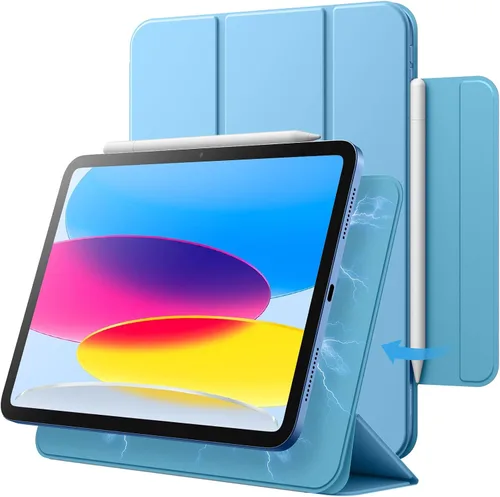 Vista 11 de JETech Funda magnética para iPad (A16) de 11ª/10ª generación (2025/2022), accesorio magnético, funda delgada para tableta con encendido y apagado