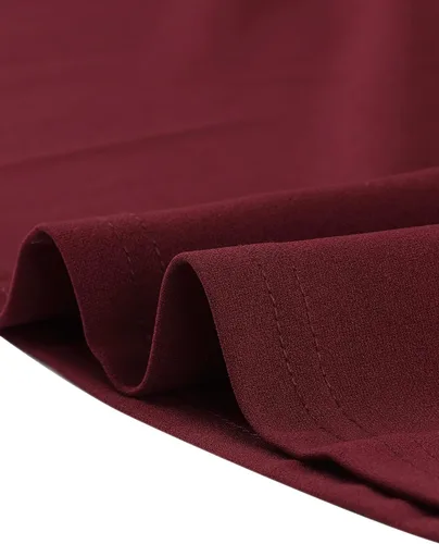 Vista 4 de Allegra K Vestido acampanado para mujer, con cuello de lazo, manga de malla gótica, minivestido