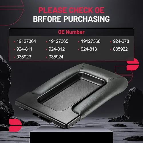 Vista 5 de BDFHYK Kit de repuesto de tapa de consola central compatible con Cadillac compatible con Chevrolet y Escalade Avalanche Silverado Suburban Tahoe