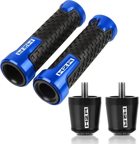 Vista 9 de SCUUBE Handlebar Plug for Kawasaki H2 H2R 2015-2016 Motorcycle Handlebar Hand Grips Anti Skid Handle Bar Cap Ends Plug CNC Aluminum Accessories Black
