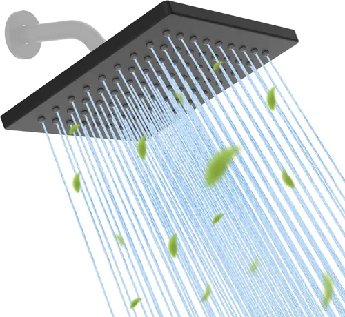 Vista 16 de Hibbent Cabezal de ducha filtrado de metal, cabezal de ducha de lluvia de alta presión de 6 pulgadas, filtro de ducha de 20 etapas para suavizador