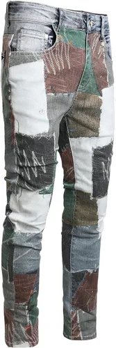 Vista 188 de Enrica Pantalones vaqueros estampados casuales para hombre