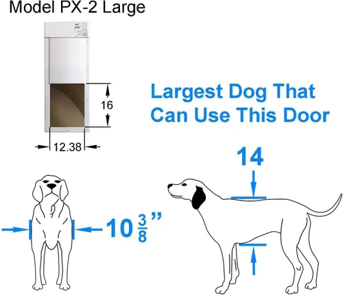 Vista 8 de Puerta electrónica para mascotas High Tech Pet , L, Blanco Montaje en puerta