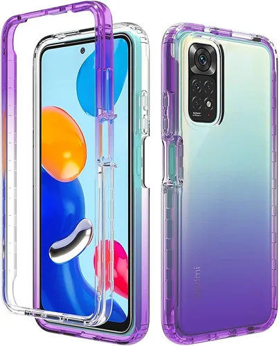 Vista 141 de Pzwoxukhov Funda para Xiaomi Poco M3 M2010J19CG M2010J19CI Caso, alta transparencia, color degradado, funda de absorción de impactos anticaída