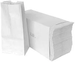 Vista 3 de Bolsas pequeñas de papel blanco Kraft - 3 x 2 x 6 pulgadas, recuerdos de fiesta, galletas, dulces, recuerdos de boda - 100 por paquete