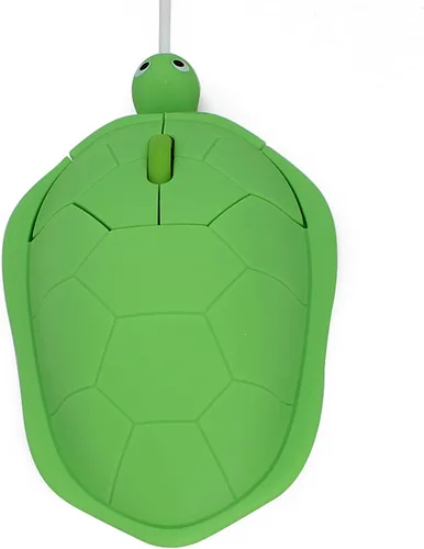 Vista 6 de CHUYI Ratón con cable con forma de delfín súper lindo de dibujos animados, mini ratones pequeños portátiles para computadora de escritorio