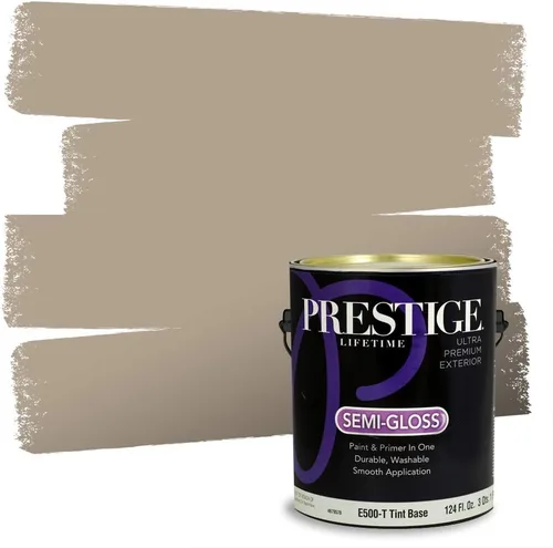 Vista 125 de PRESTIGE Pinturas Pintura Exterior e Imprimación en Uno, 1 Galón, Mate, Combinación Comparable de Sherwin Williams* Black Magic* SW6991-PCM