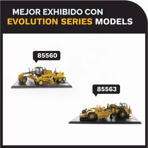 Vista 7 de Diecast Masters Camión para gatos Caterpillar 977D y 963K 1:50, serie Evolution Camiones coleccionables de construcción a escala Camión