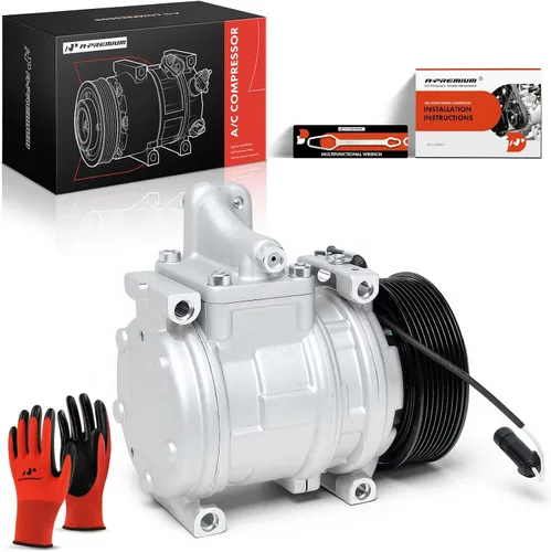 Vista 10 de A-Premium Compresor de A/C con embrague compatible con John Deere 3200 3215 3220 3400 3415 3420 3800, tipo 10PA15C