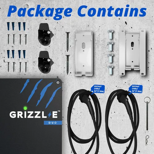 Vista 5 de Grizzl-E Cargador Duo Level 2 Plug in EV, hasta 40 amperios, dos cables premium de 24 pies (enchufe 14-50)