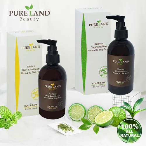 Vista 5 de PURELAND Beauty Restore Daily - Acondicionador 100% natural, sin sulfato, 8.5 onzas