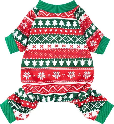 Vista 14 de Fitwarm Pijama de béisbol de forro polar para perro, ropa acogedora de invierno para perros pequeños, niños y niñas, mameluco divertido