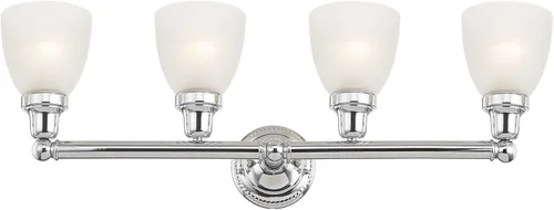 Vista 6 de Livex Lighting 1024-05 Classic - Lámpara de baño con 4 luces, cromada