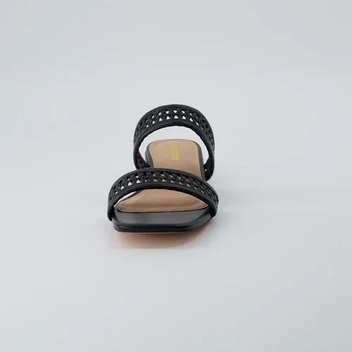 Vista 3 de CUSHIONAIRE Sandalias Norma de tacón bajo para mujer + espuma viscoelástica y anchos disponibles