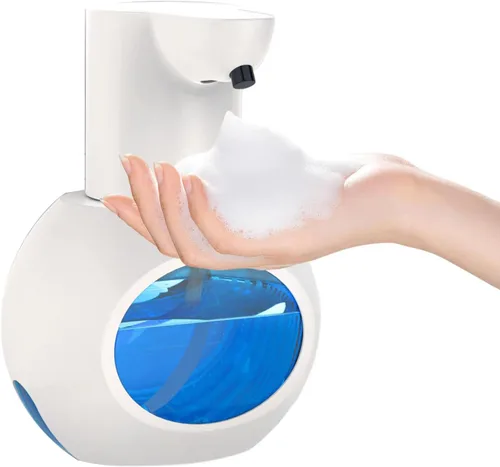 Vista 8 de Dispensador automático de jabón espumoso de 15 oz/420ml, desinfectante de manos espumoso, soporte de pared sin contacto con 4 niveles, dispensador