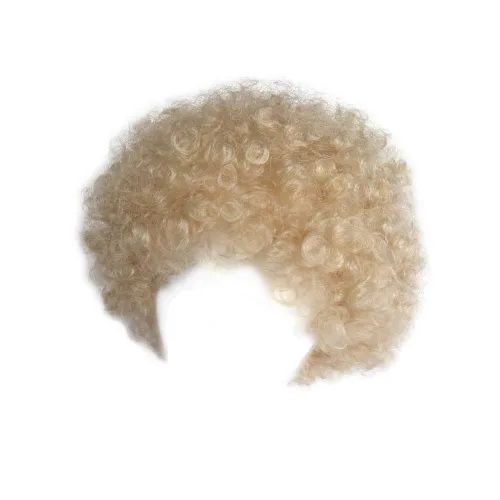 Vista 4 de Peluca afro marrón económica ~ Peluca de fiesta de disfraces de Halloween (STC13034)