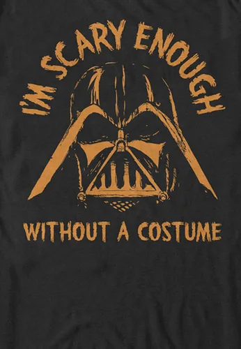 Vista 2 de STAR WARS Licensed Halloween I'm Scary Enough Men's Tee