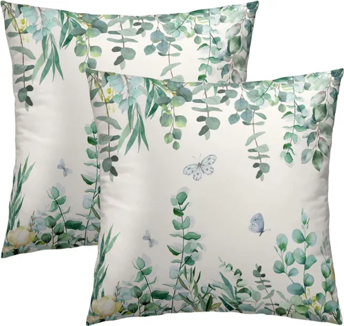Vista 56 de Giwawa Juego de 2 fundas de almohada decorativas con diseño floral de girasol de 16 x 16 pulgadas, fundas de cojín decorativas para el hogar, sofá