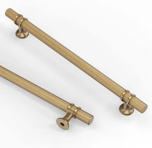 Vista 11 de Asidrama - Paquete de 10 manijas para gabinete de cocina de 3 pulgadas (76mm) de color negro mate y bronce champán, tiradores para gabinete