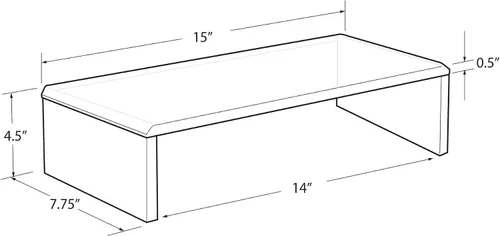 Vista 2 de Azar 515360 - Soporte de acrílico para monitor, fabricado en Estados Unidos, soporte para portátil y monitor de acrílico, soporte elevador