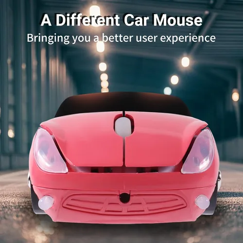 Vista 4 de elec Space Mouse inalámbrico, ratón inalámbrico de automóvil de 2.4 GHz, ratón inalámbrico óptico ergonómico 3D con receptor USB para PC, laptop