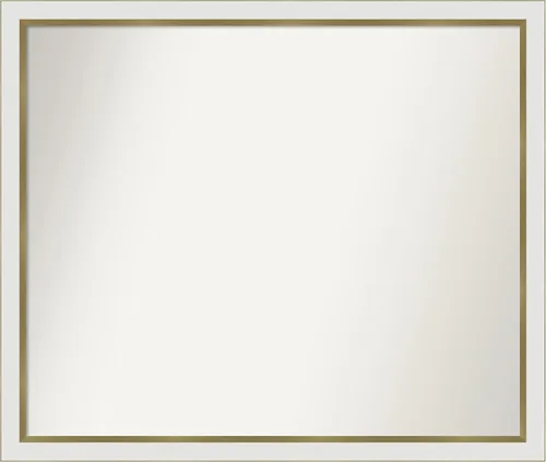 Vista 322 de Amanti Art Espejo personalizado, espejo de baño estrecho Alexandria White Wash, espejo de pared o espejo de tocador de baño sobre el fregadero