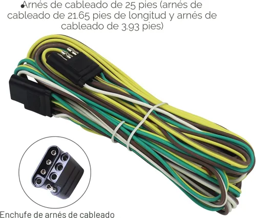 Vista 7 de WoneNice - Kit de luz trasera LED sumergible para remolque de barco y cableado, función combinada de parada, luces traseras/de circulación, giro