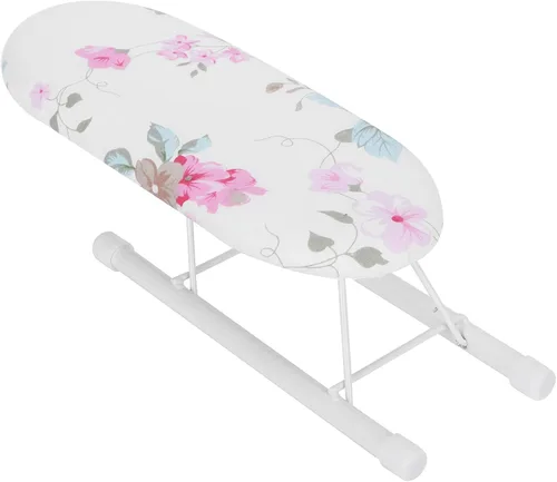Vista 12 de Tabla de planchar, tabla de planchar de mesa con patas plegables y cubierta de algodón, mini tabla de planchar, puños plegables