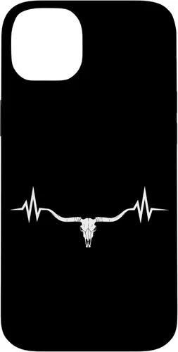 Vista 15 de Vintage Texas Longhorn Rancher Heartbeat Pulse Cattle Farmer Case for iPhone 17