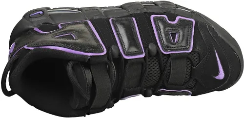 Vista 8 de Nike Air More Uptempo tenis de piel blancasnegras para hombre
