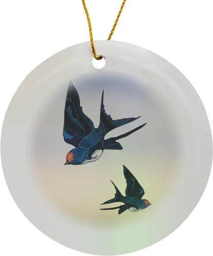 Vista 8 de 3dRose Boehm Graphics Birds - Golondrinas - Adornos