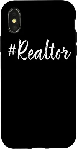 Vista 5 de Hashtag Realtor Real Estate Agent Business Gifts Funny Quote Case for iPhone 17