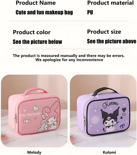 Vista 2 de Bolsa de maquillaje – Organizador de maquillaje, bolsa de aseo de viaje para mujeres y niñas Bonita bolsa de cosméticos, neceser para, bolsa