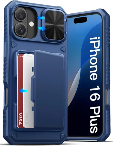 Vista 14 de ATATOO Funda Cartera para iPhone Air, Portador de Tarjetas Integrado (3-5 Tarjetas) [Bloqueo RFID] y Cubierta Deslizante para Cámara, Protección