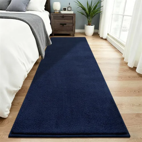 Vista 28 de Vasofe Alfombra de pasillo negra de 2 x 4 pulgadas, alfombra antideslizante de espuma viscoelástica gruesa para interiores, para guardería Negro