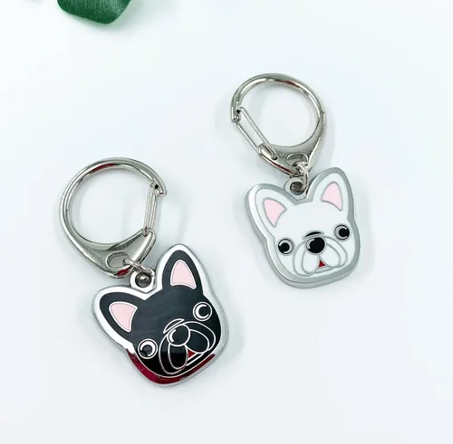 Vista 5 de Llavero de perro, llavero colgante para mascotas, llavero de metal para amantes de los perros, decoración colgante de bolsa