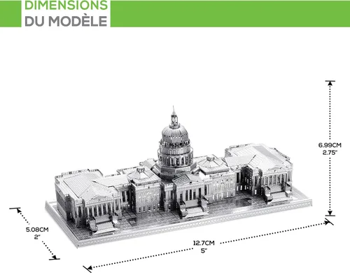 Vista 7 de Metal Earth Serie Premium US Capitol 3D Kit de modelo de metal Fascinaciones